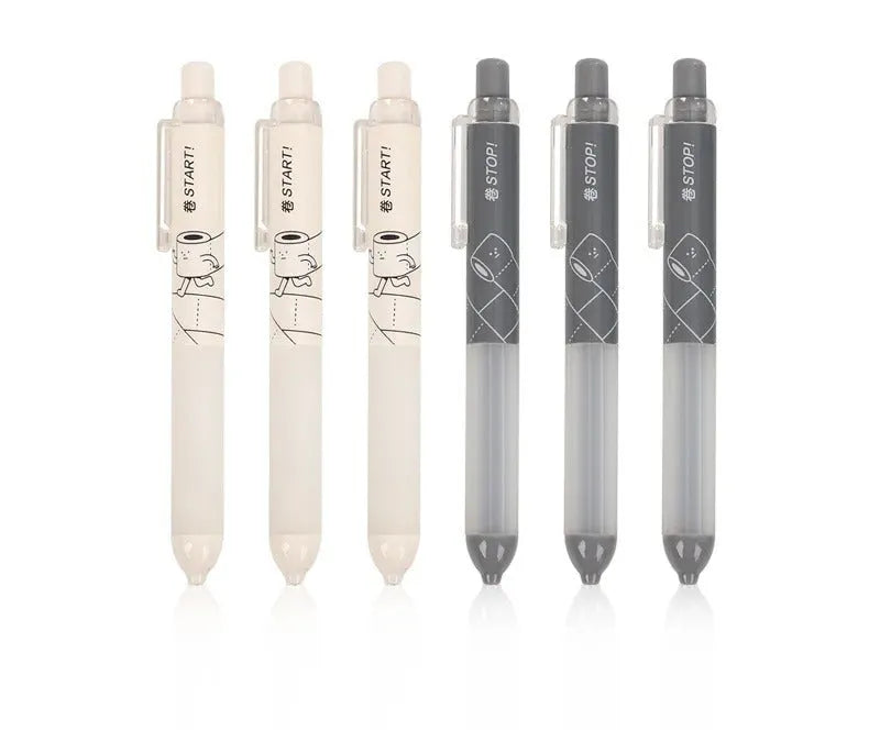Minimalist 0.5mm automatic pencil with plastic pen holder in black or white colour options