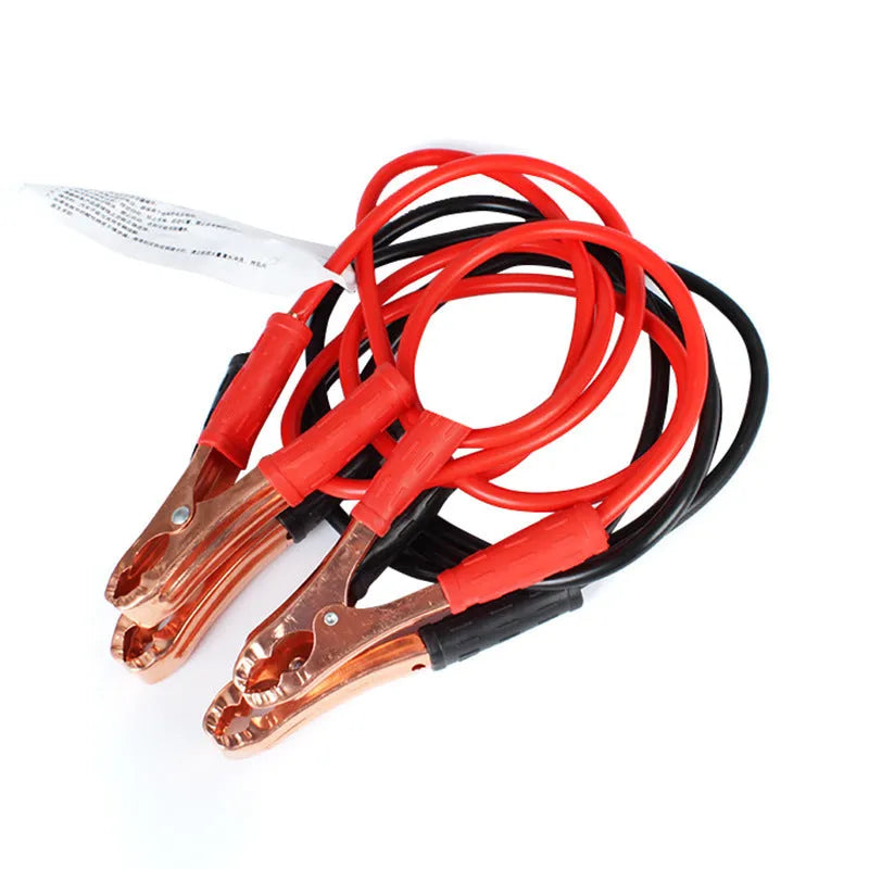Black and red 500A car battery clip emergency kit with 2 metre jumper cables