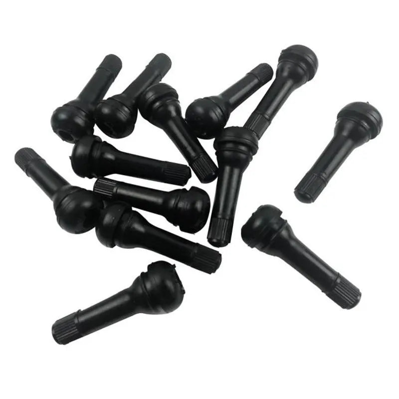 Copper tyre valve nozzle for cars with black finish, compatible with TR412 TR413 TR414 sizes