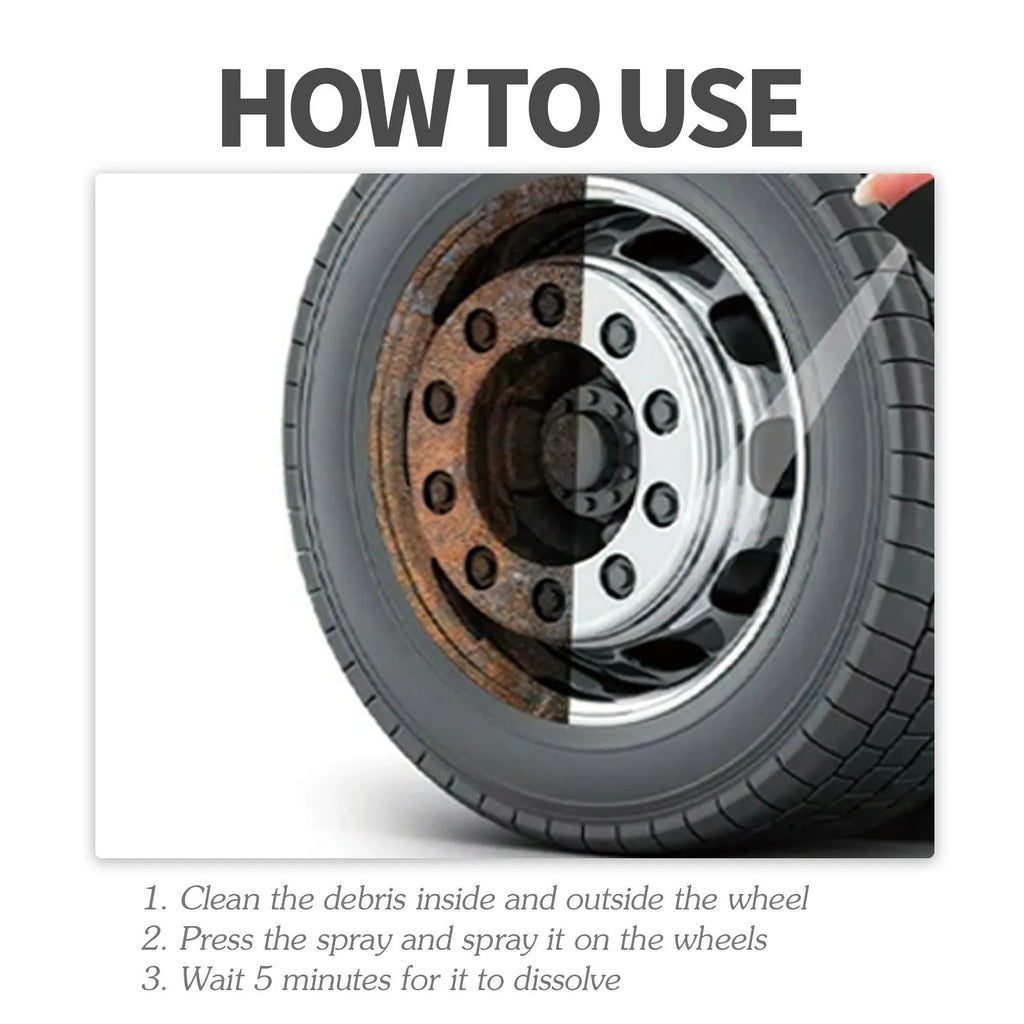 120ml car brake cleanser bottle and sponge towel for rust removal and polishing