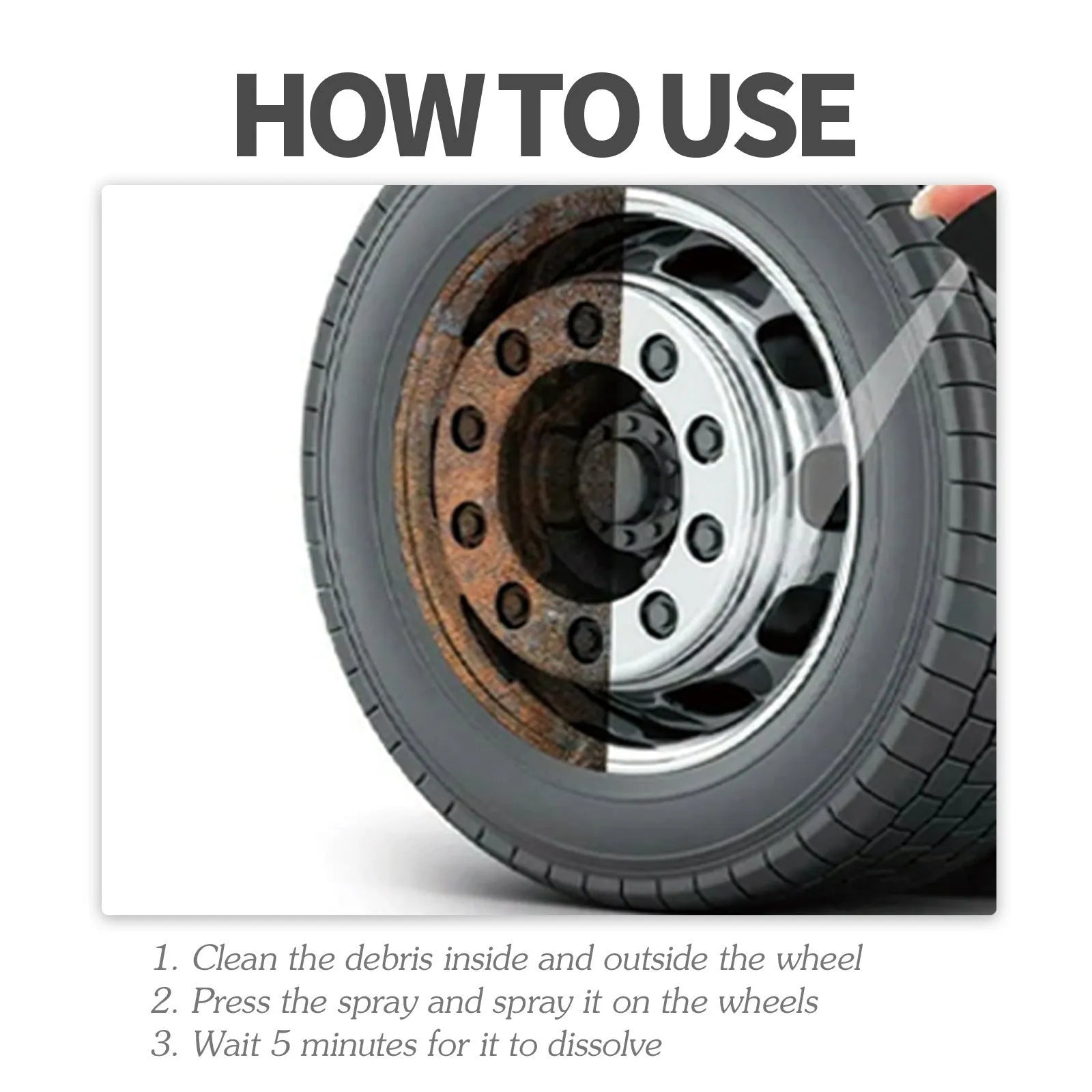120ml car brake cleanser bottle and sponge towel for rust removal and polishing