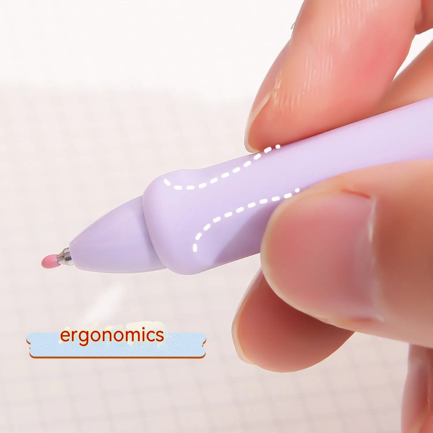 Macaron series press gel pen with 0.5mm tip in smoked white, brown and pink colour options