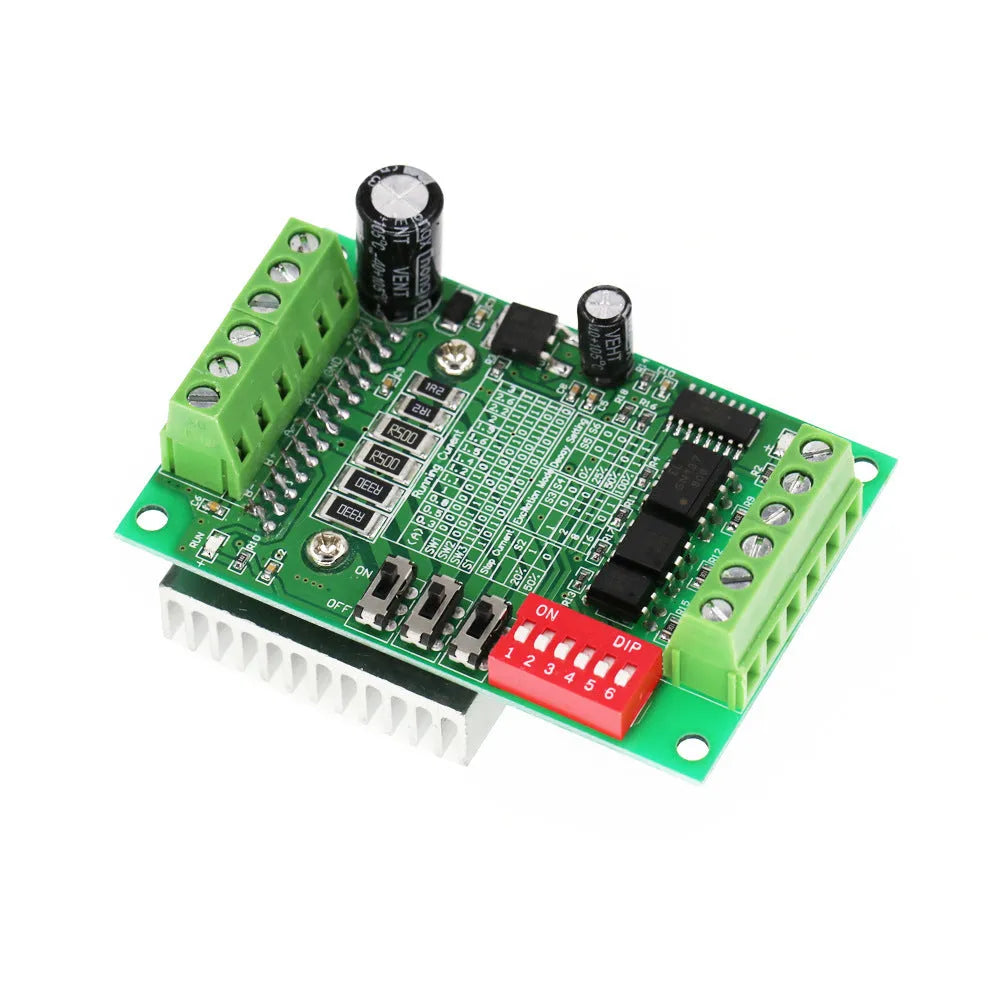 TB6560 3A stepper motor driver module with heat sink and adjustment potentiometers