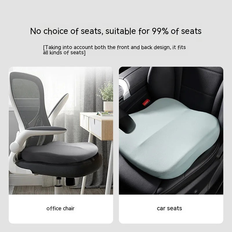 Car seat heightening cushion ice silk material 41x41x10cm size black grey pink colour options