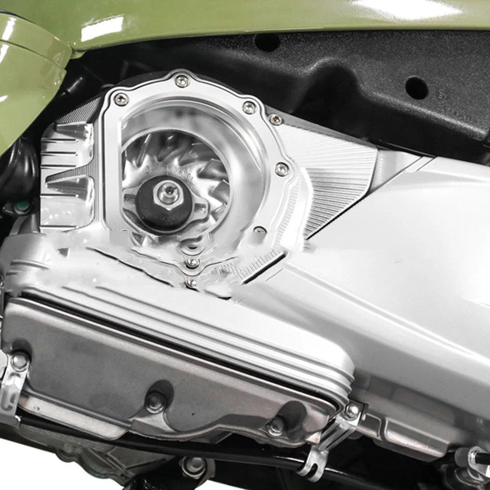 Vespa Primavera clutch intake transmission cover in five colour options for 2019+ models