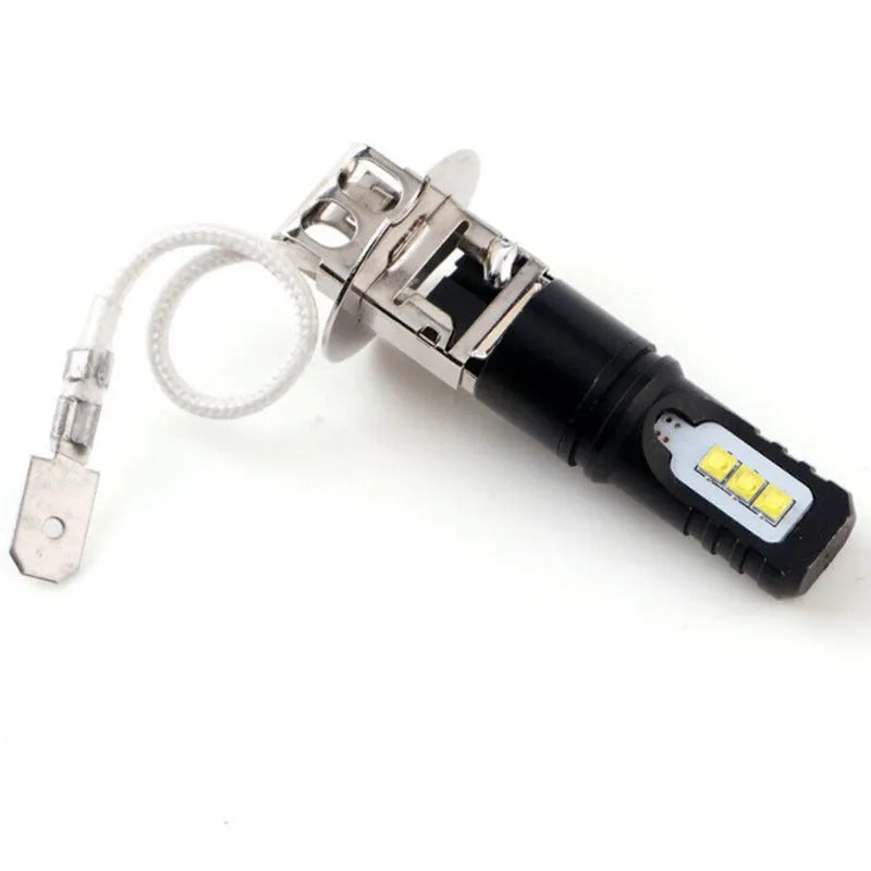 Aluminium alloy car fog lamp with white light for H1/H3 vehicles measuring 5.5cm diameter