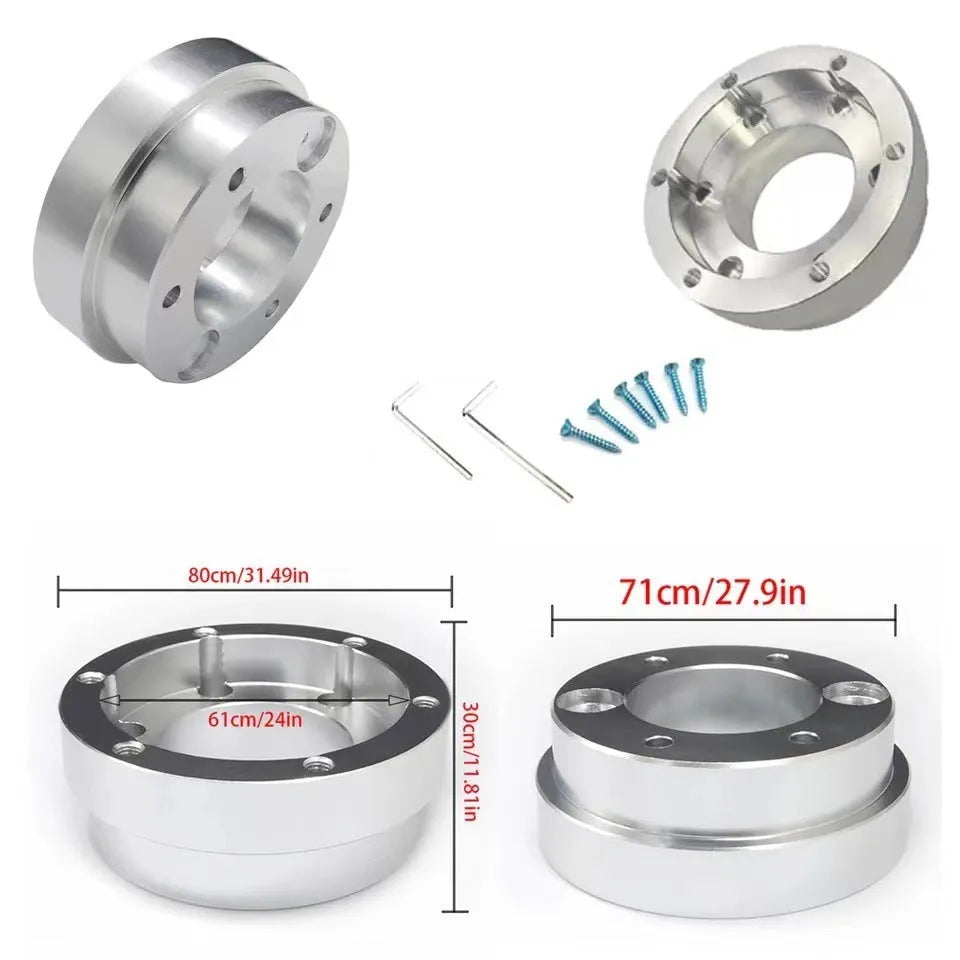AF2901 aluminium wheel base adaptor cushion block in black or silver for game machine use