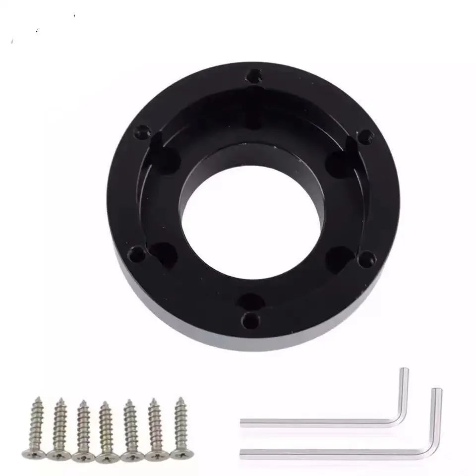 AF2901 aluminium wheel base adaptor cushion block in black or silver for game machine use