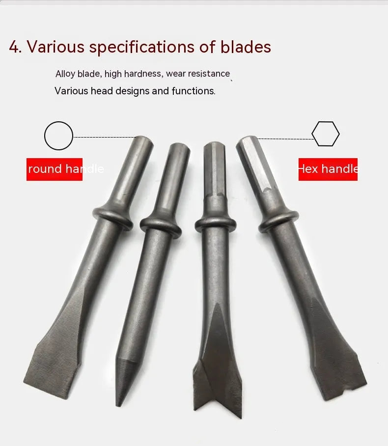 150 size air hammer tool with hexagonal and round handle options for workshop use