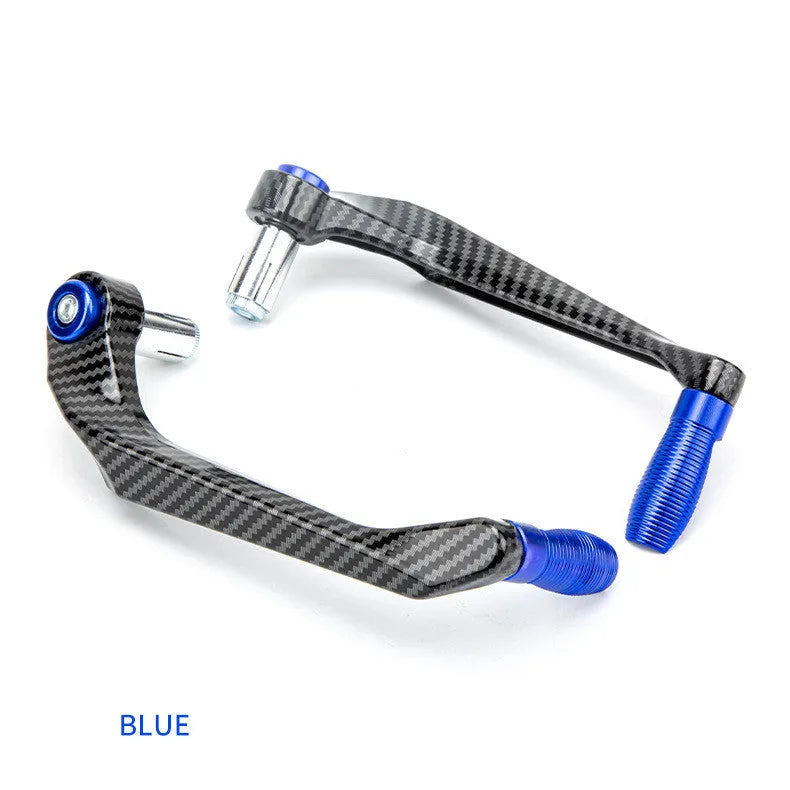Aluminium motorcycle hand guards with water transfer printing in five colour options for bike customisation