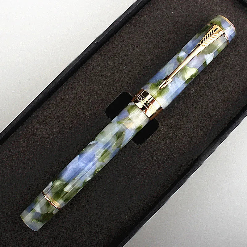 Deep bath green metal pen with three tip size options: 0.5mm, 0.7mm, and 1.0mm