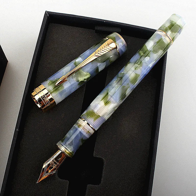 Deep bath green metal pen with three tip size options: 0.5mm, 0.7mm, and 1.0mm