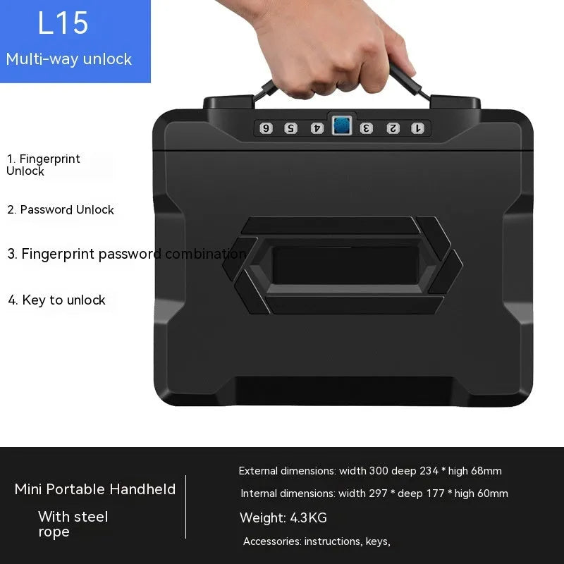 Portable small password safe with mechanical combination lock and compact design