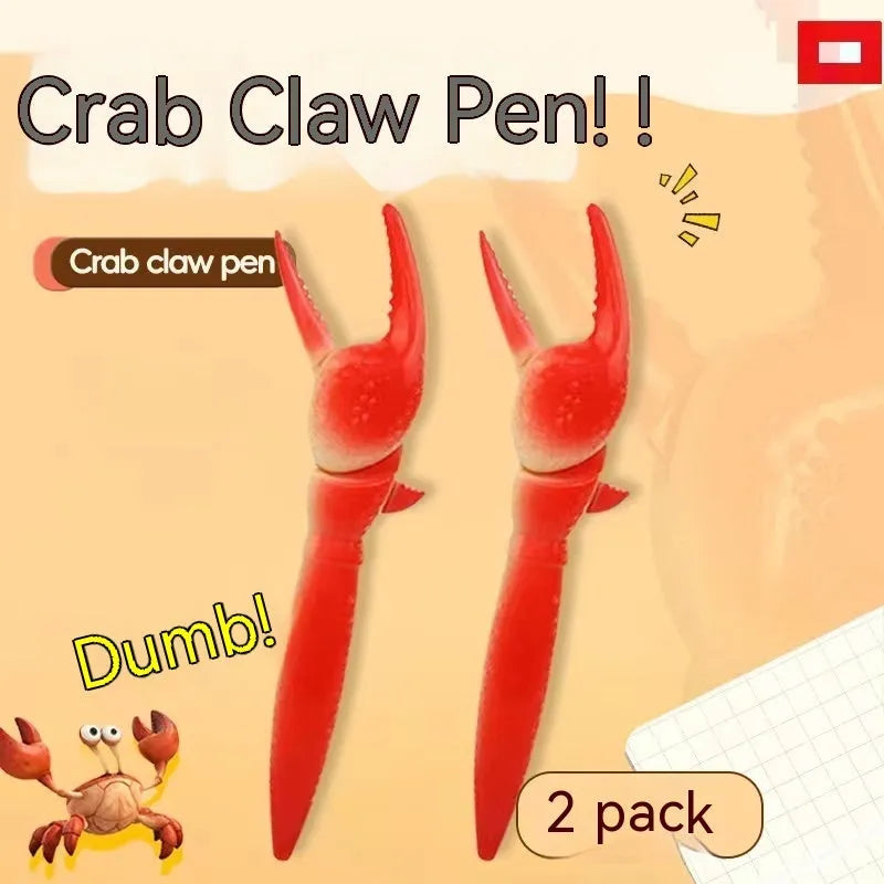 Crab-shaped clip ballpoint pen with pressing mechanism on a white background
