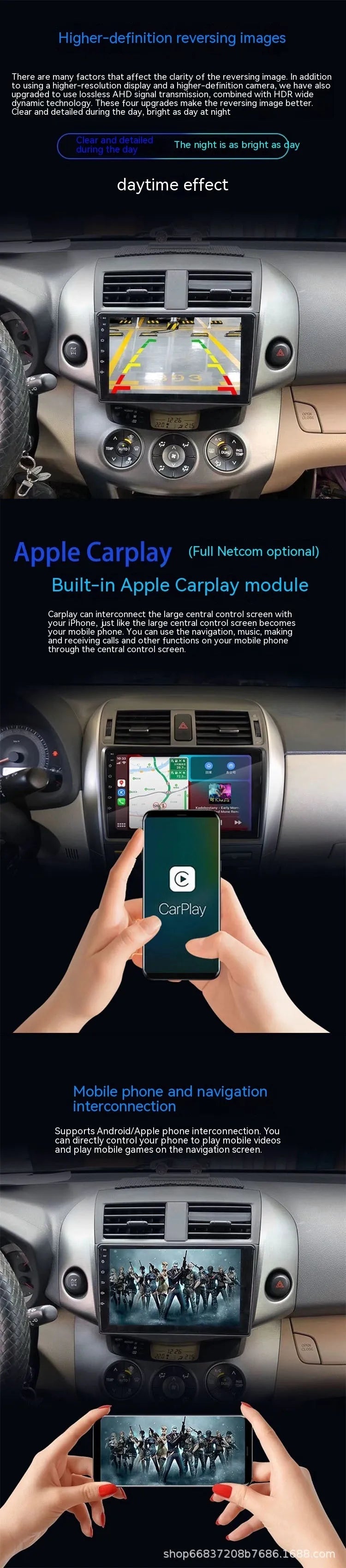 Volkswagen Fox Android car stereo with 9 inch touchscreen showing navigation and manual air conditioning controls