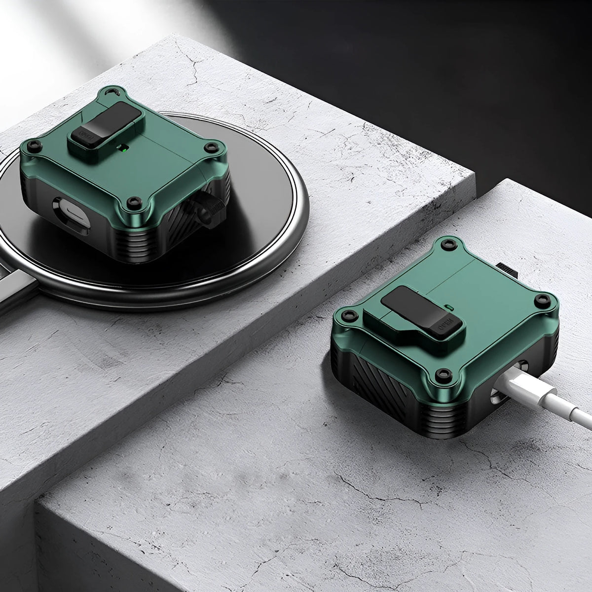 Apple AirPods protective cover in TPU PC with magnetic closure, available in eight colours for AirPods 4 and AirPods Pro
