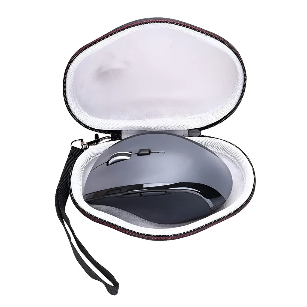 Black and grey Logitech M720 mouse protective case with shockproof nylon exterior and EVA interior