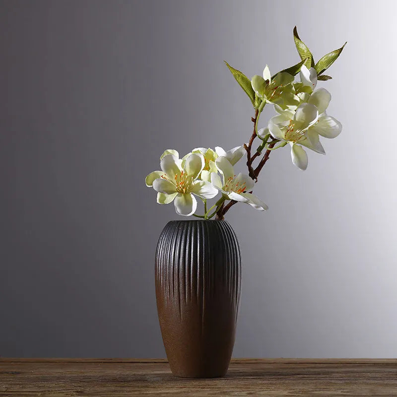 Small glazed pottery vase in Japanese miscellaneous style, ornament format, colours A to F available