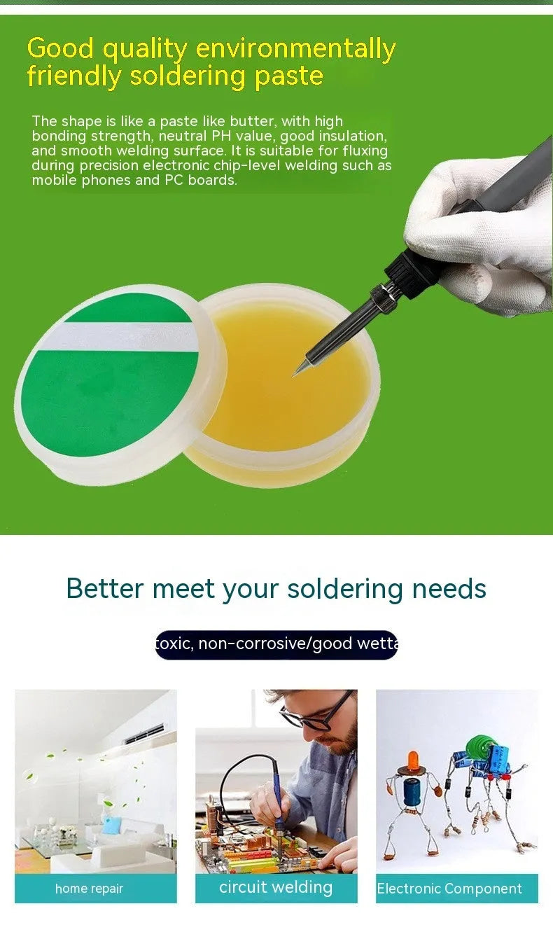 CMT series soldering flux paste in 50g or 85g formats for electric soldering irons