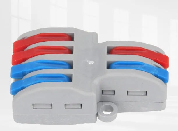 Quick wire connector with fire insulation shell and brass guides for electrical connections