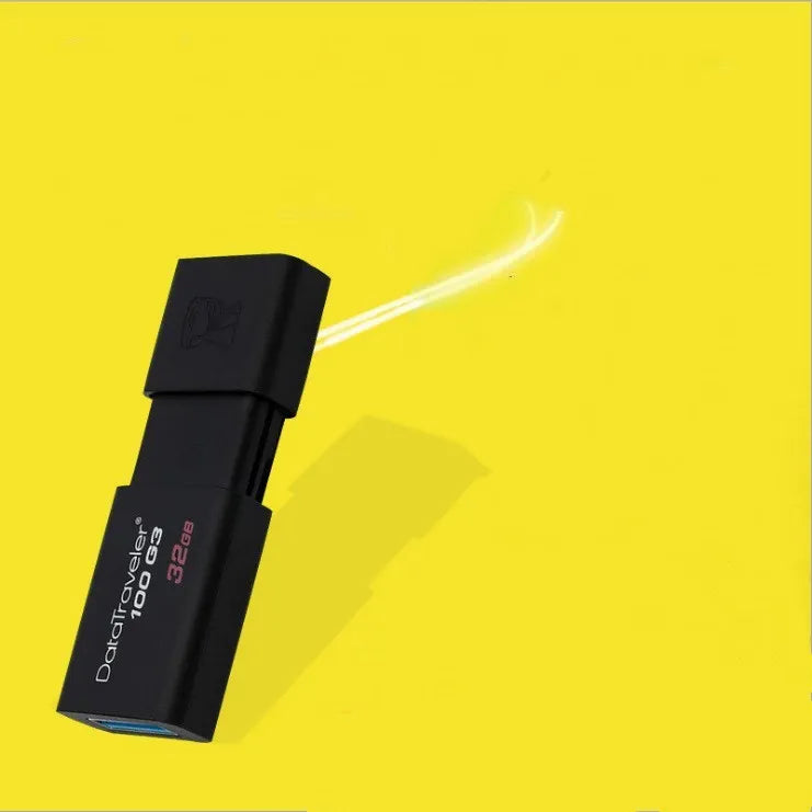 Black ABS sliding USB flash drive for mobile phone and computer, available in 16GB to 512GB capacities