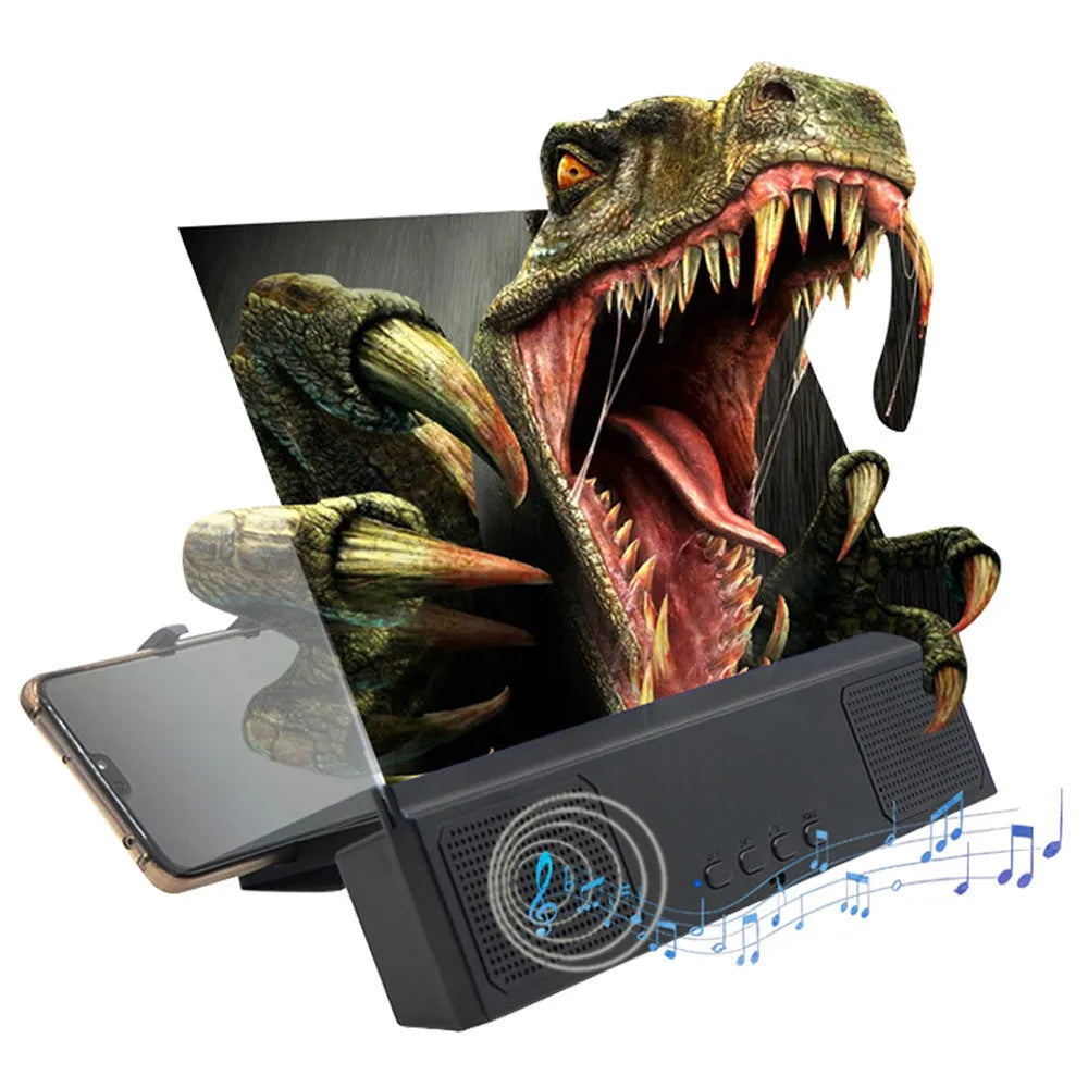 L2 model mobile phone screen amplifier with 12-inch acrylic lens and black ABS plastic housing