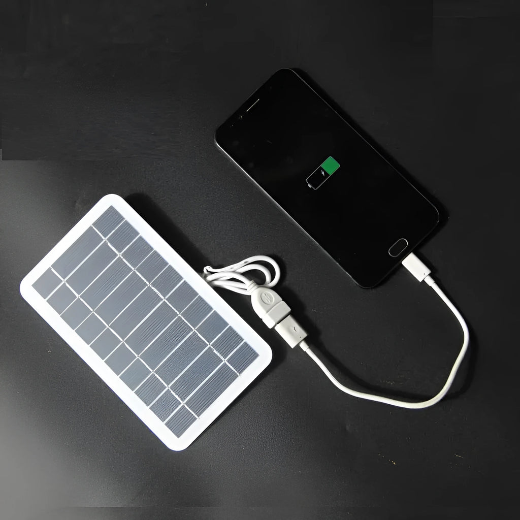 2W 5V portable solar panel charger with USB output cable