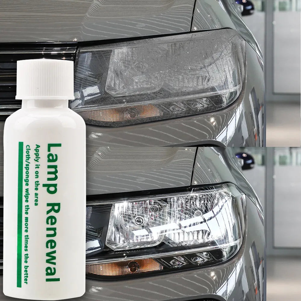 Car headlight repair liquid 20ml and 50ml bottles for yellowed oxidised cracked headlight restoration