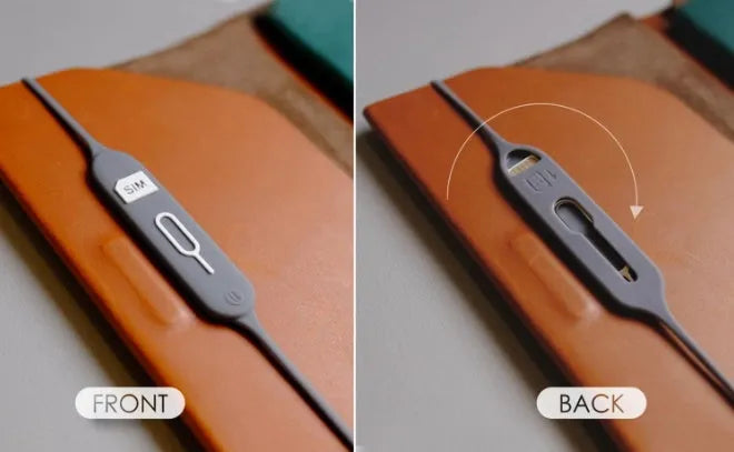 Open design silicone card slot holder in green gray and yellow powder colours showing internal card position