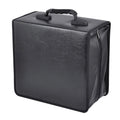 Black Oxford cloth CD DVD storage organiser bag with zipper closure and top hand strap