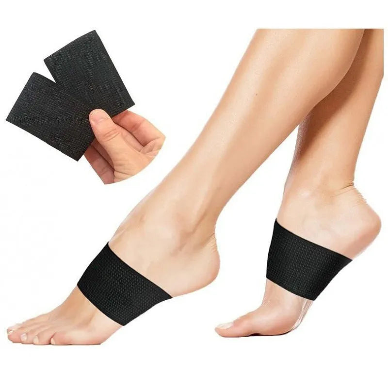Elastic foot bandage with arch support pad in heart style or ordinary style, made from PU material for flat feet