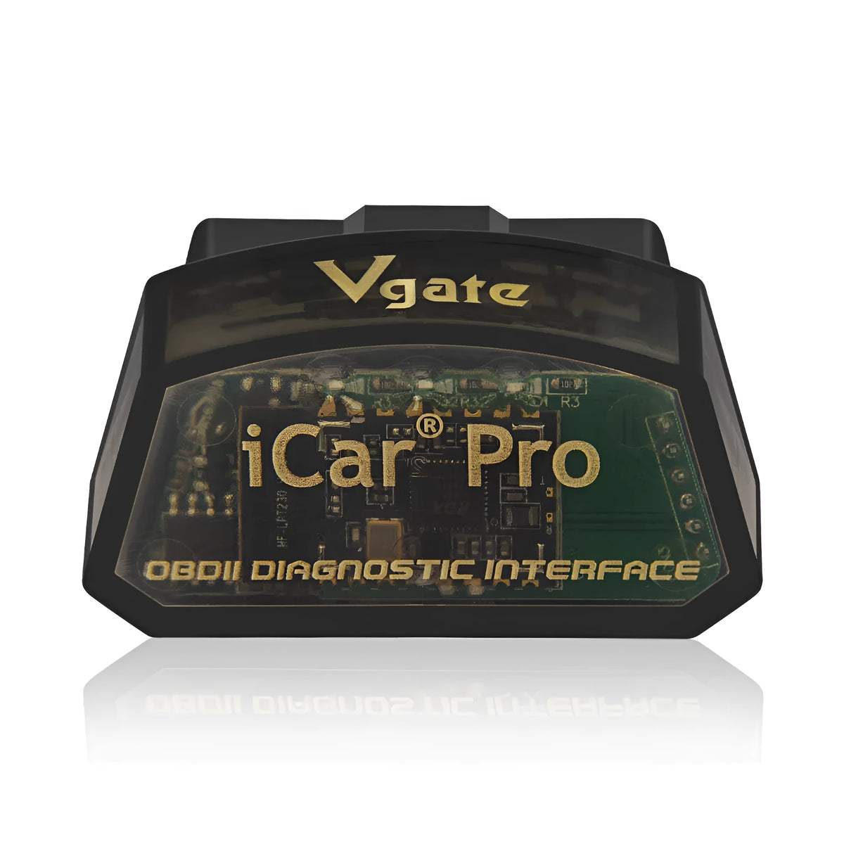 Vgate iCar Pro V2.2 OBDII Bluetooth adapter in black for Android and iOS diagnostics
