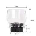 Transparent plastic horn cover for Delta grinders with 17.5-19mm thread port, weighing 22 grams