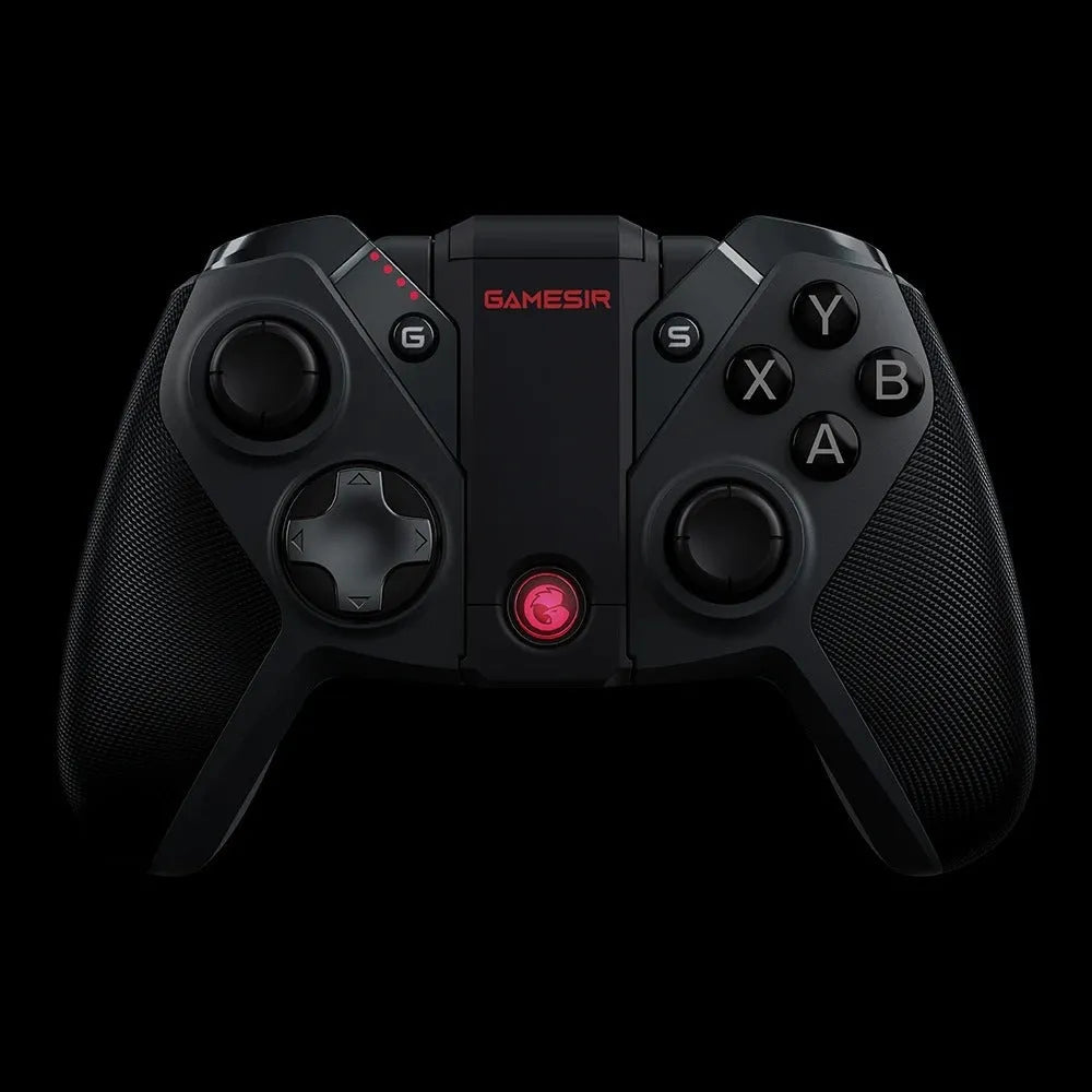 Black Gaishi Type-C wired game controller with vibration feedback, ABS plastic construction, dimensions 15cm x 10cm x 6cm