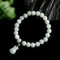 8mm jade flower bracelet with Chinese national style design for men and women