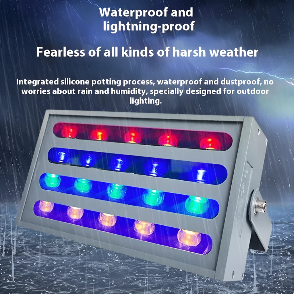 Outdoor LED rainbow tree lamp with aluminium alloy shell for landscape colour projection lighting