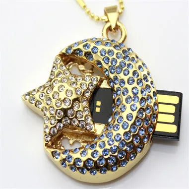 Jewelry Xingyue metal USB flash drive with USB 2.0 connector and six capacity options
