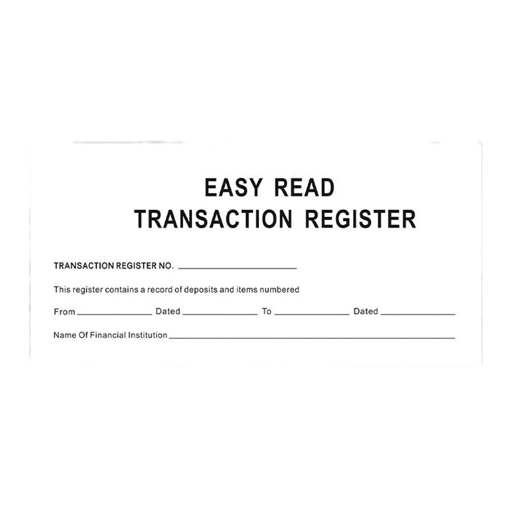 54K paper deposit journal for bank checking account records, single paper journal for handwritten deposits