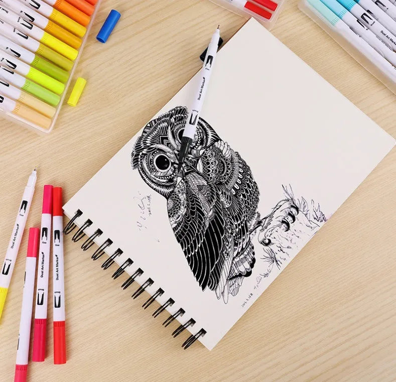 Ink water colour pen set in multiple colour options for artistic blending and promotional use