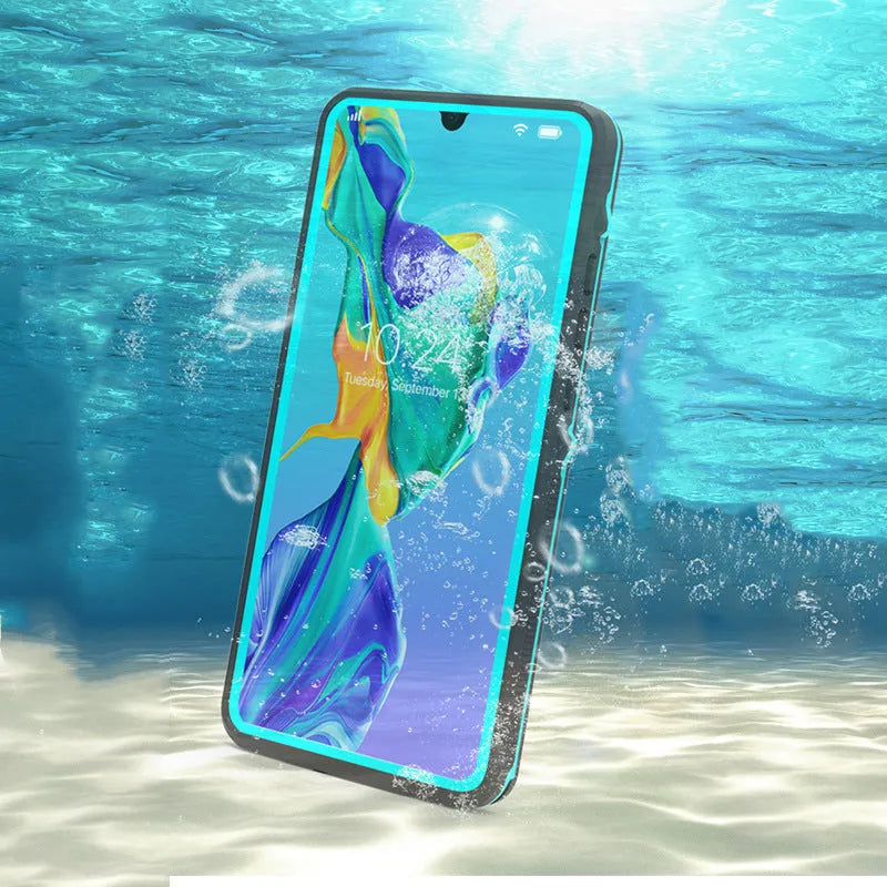 Huawei P30 phone case with wave pattern in black or blue