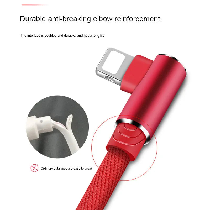 Fast charge data cable with Type-C, Micro USB, 8PIN connectors, shown in mint green, black, red, white, or grey, 1m to 3m.