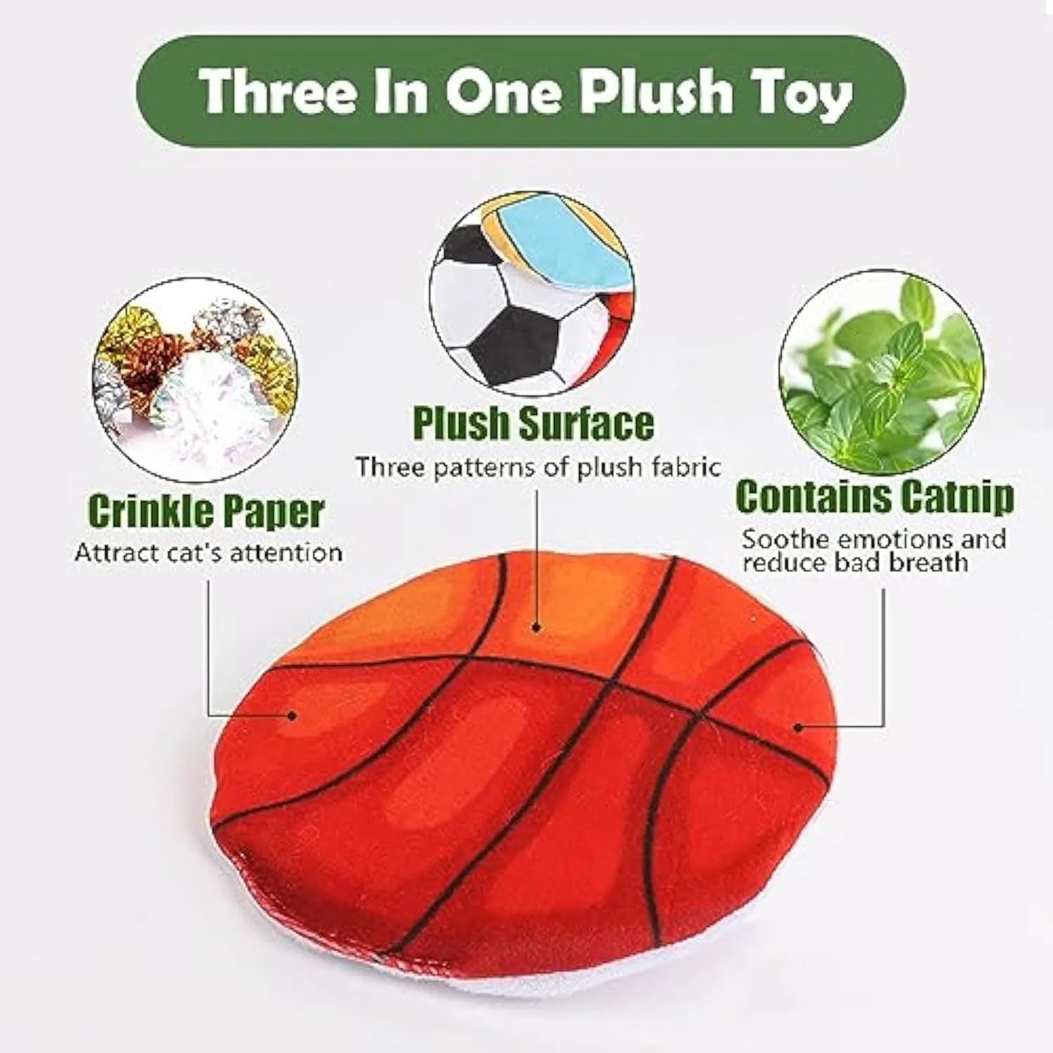 5cm diameter cat toy disc with plush exterior, showing flying disc design for throwing and cat play