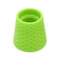 Silicone pet shower head in orange, blue, or green with rain function for dog and cat bathing