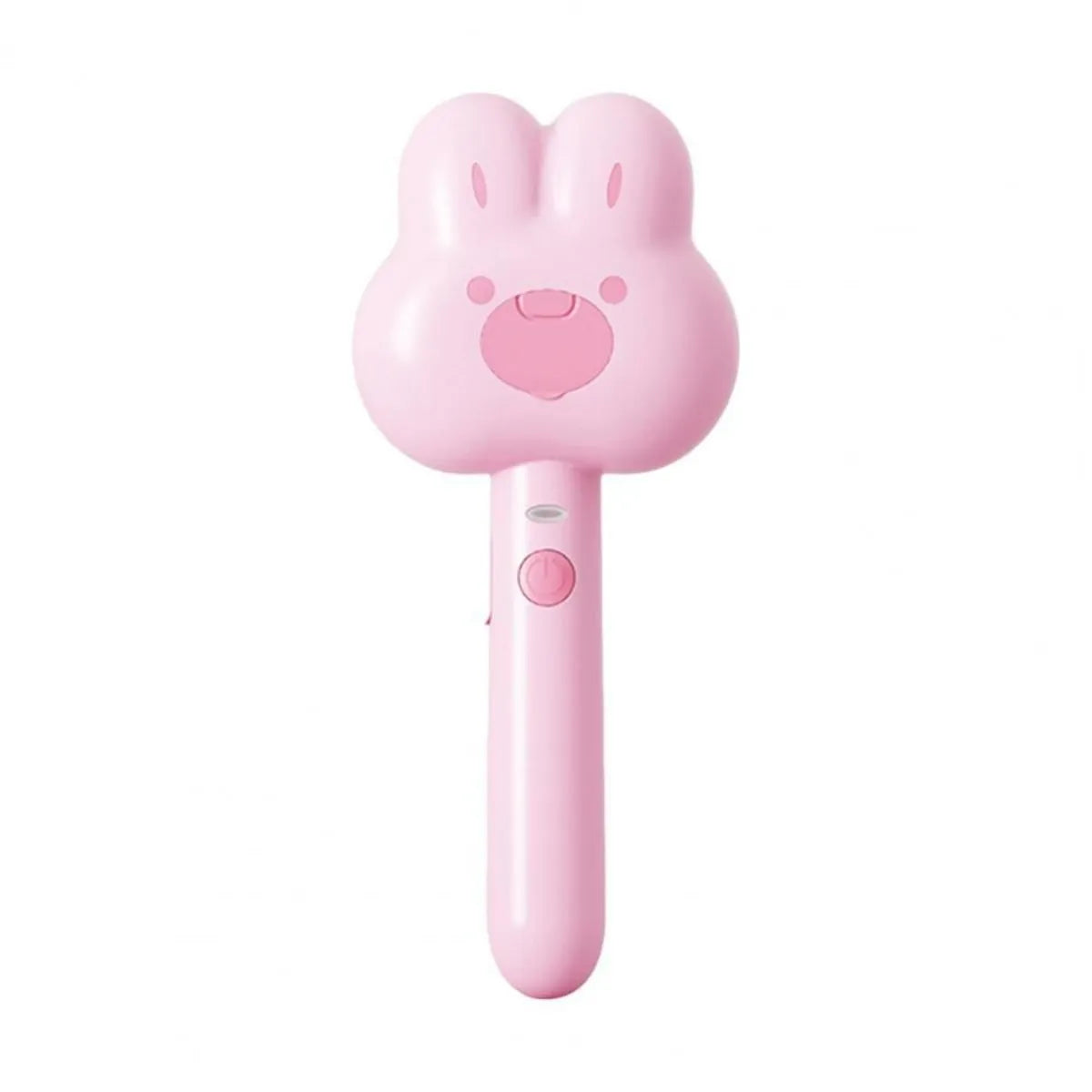 Rechargeable pet steam brush comb in green, pink, or white with a long handle.