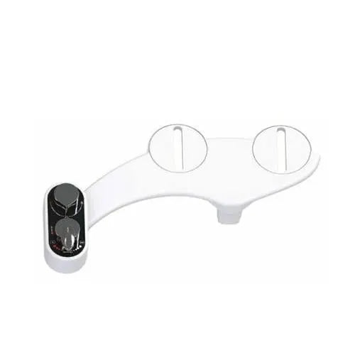 Non-electric bidet toilet spray in blue colour with dual nozzles and remote control