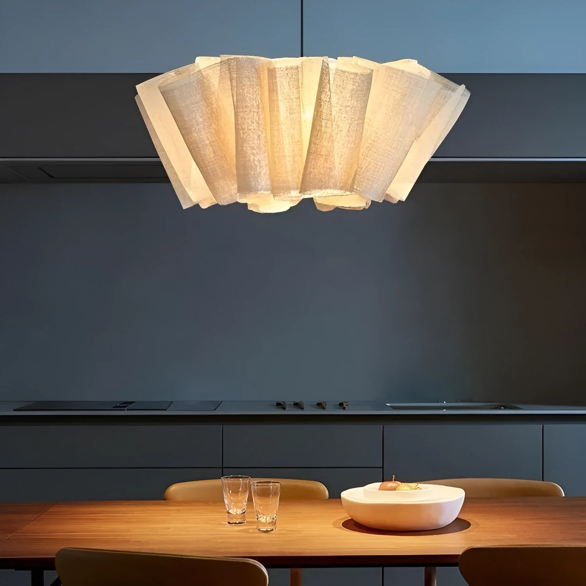 Handmade woven chandelier in Nordic rustic style for living room ceilings, available in 400mm, 600mm and 800mm diameters