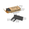 Box of 1000 metal staples in four colour options: black, purple, rose gold, and rose red