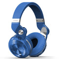 Bluetooth headset with card plug-in mechanism folded for storage in black colour