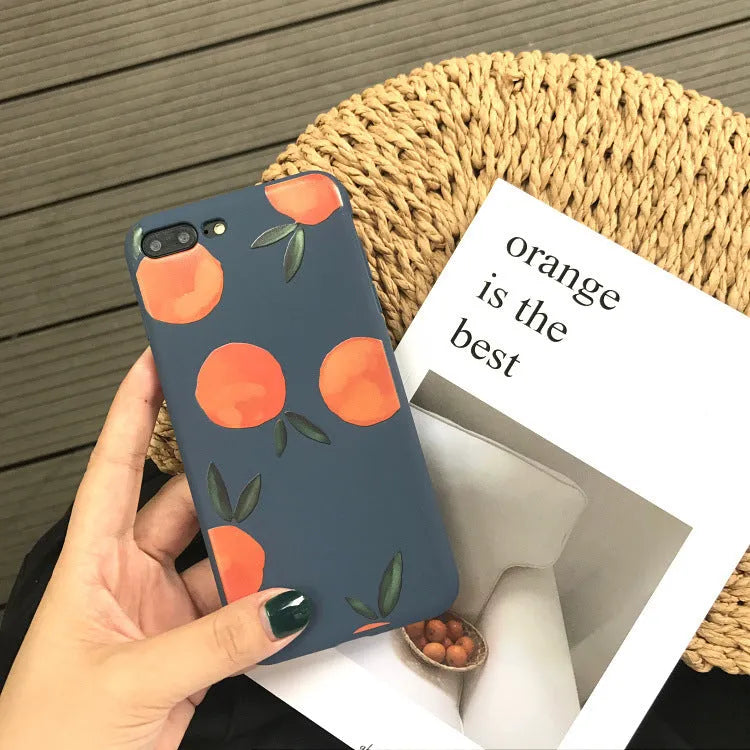 Blue, yellow, and orange matte TPU silicone iPhone case for multiple models.