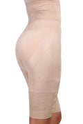 Women's seamless high waist shapewear shorts in black and nude for tummy control
